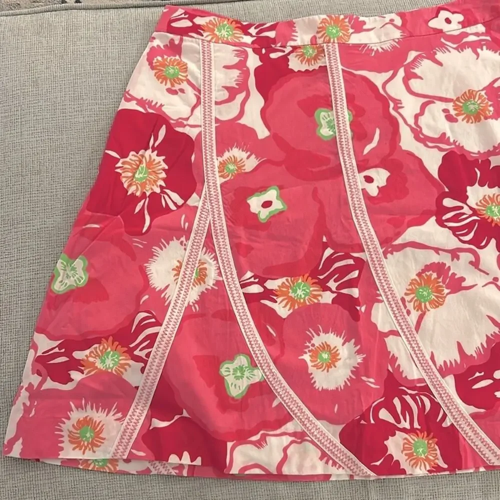 NWT Lilly Pulitzer Sonia A-Line skirt in Hotta Pink Cherry Begonias